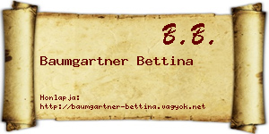 Baumgartner Bettina névjegykártya